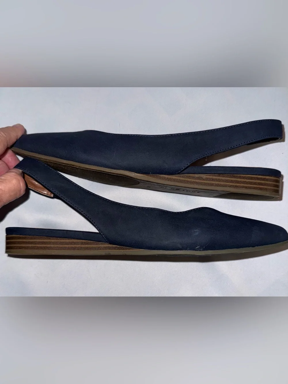 Indigo rd. Pointed Navy Slingback Flats, Size 8